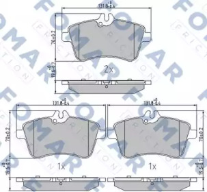 FOMAR FRICTION fo922981 -  Комплект тормозных колодок, дисковый тормоз